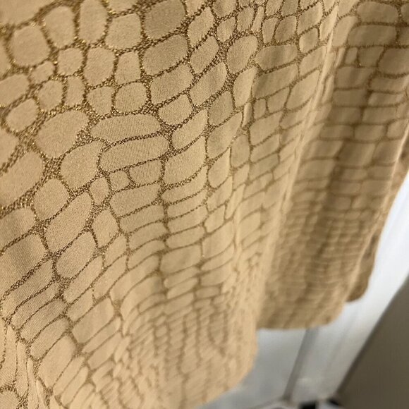 Talbot's Women;s Animal Print Tan Beige Shirt Size Small - Picture 4 of 7